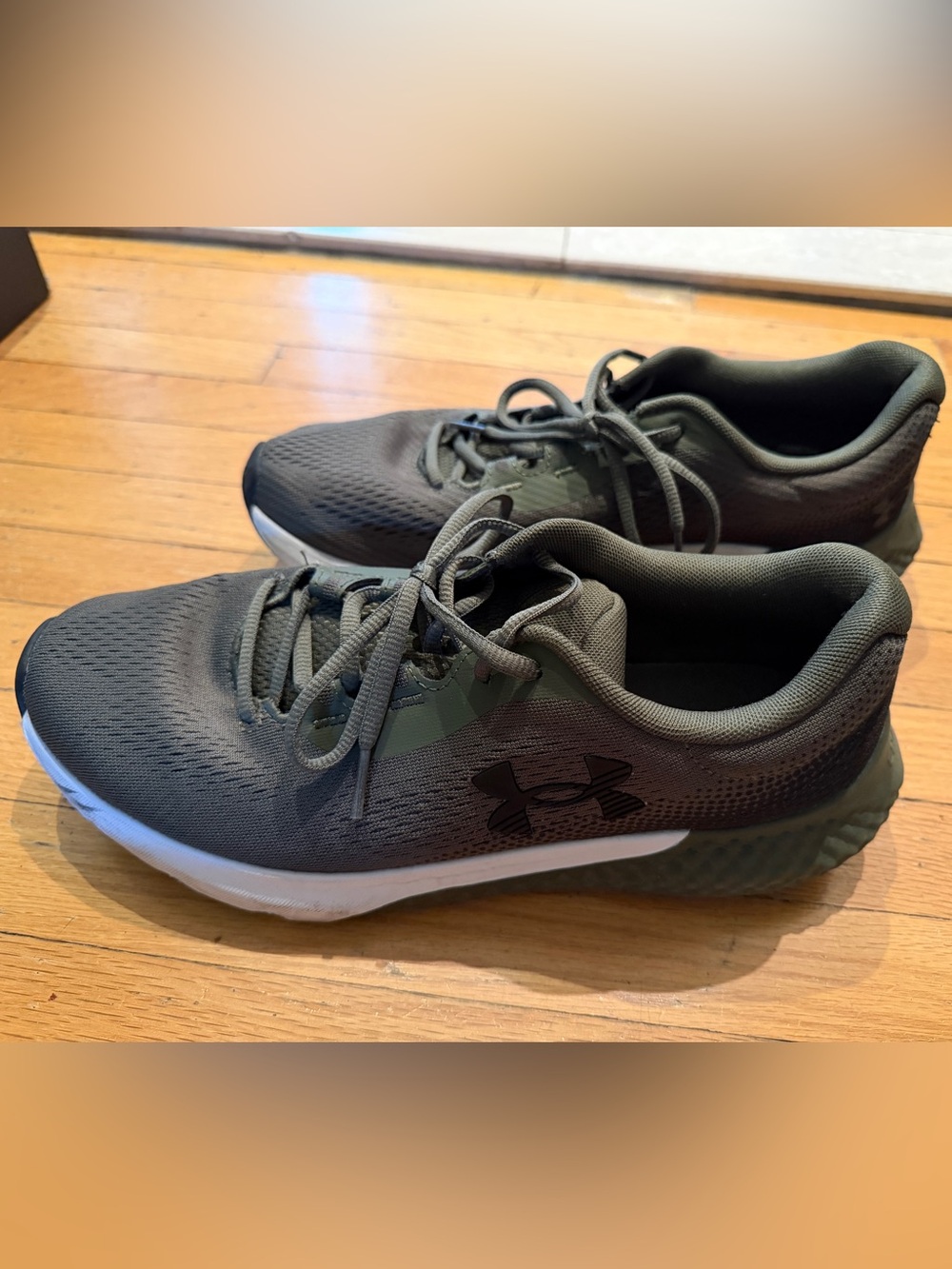 Under Armour Olive Green and Black Athletic Sneakers